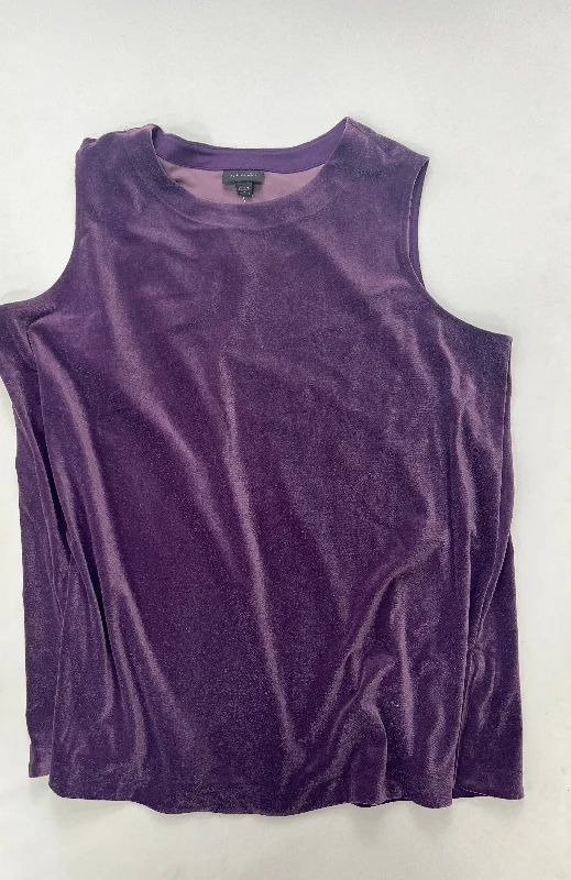 women's tops for those who want to create outfits that reflect their personal style and sense of fashionPurple Top Sleeveless J Jill NWT, Size 1x