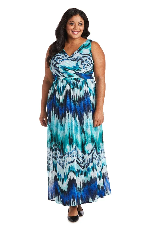 Formal Dress for Cultural FestivalsR&M Richards 7365W Long Plus Size Formal Dress