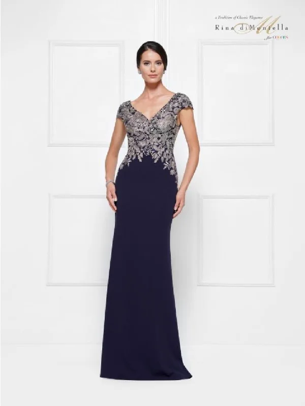 Formal Dress for Winter Formal EventsRina di Montella Long Formal Dress 2652