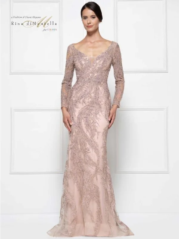 Formal Dress for New Year's EveRina di Montella Long Sleeve Formal Dress 2668