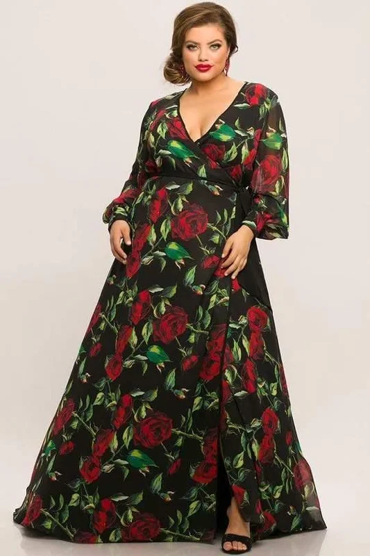 Custom Formal Dress TailorsSydneys Closet Long Floral Print Formal Dress