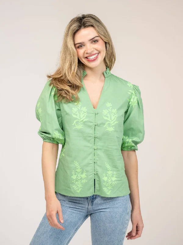 women's tops for those who believe in expressing their individuality through fashionThe Lily Top | Fern Jaipur Floral