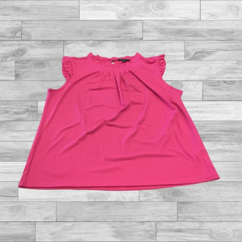 women's tops for those who love to experiment with fashionTop Sleeveless By Adrianna Papell In Pink, Size: L