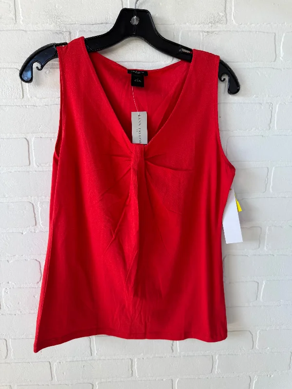 women's tops for those who want to add a personal touch to their wardrobe with unique and one-of-a-kind piecesTop Sleeveless By Ann Taylor In Red, Size: M