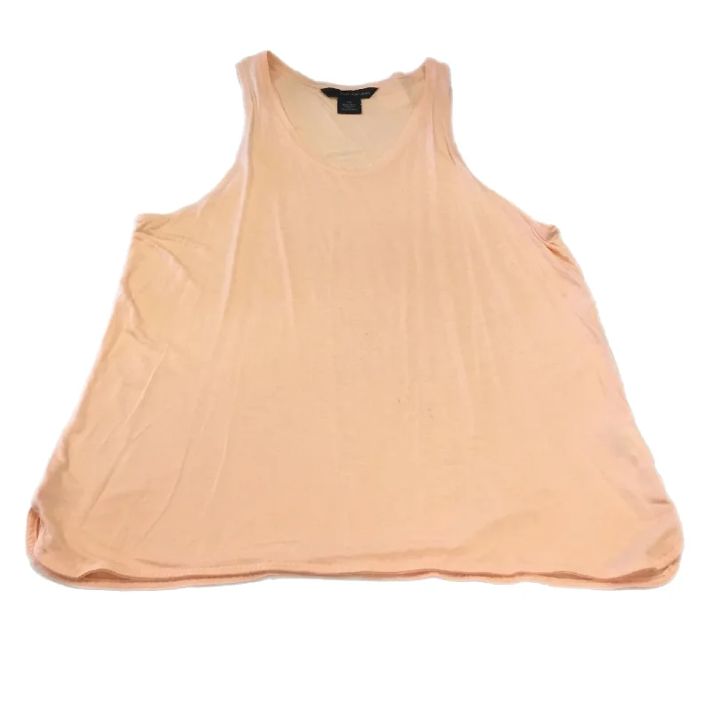 women's tops with geometric patternsTop Sleeveless By Calvin Klein In Orange, Size: L