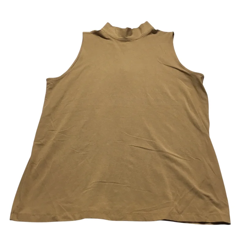 women's tops for those who want to add a touch of elegance and sophistication to their everyday wearTop Sleeveless By Chicos In Tan, Size: Xl