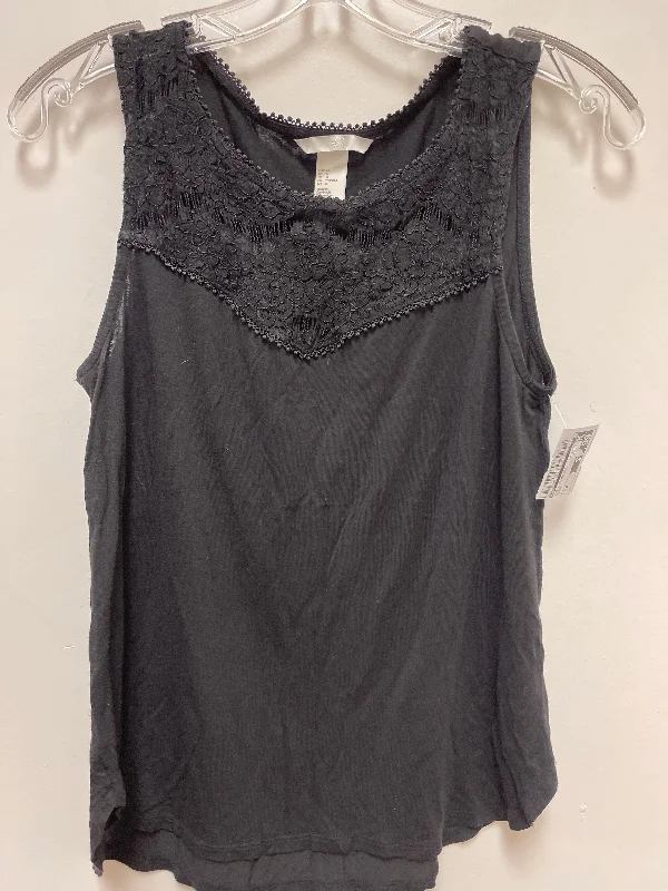 chic women's tops for everyday wearTop Sleeveless By H&m In Black, Size: M