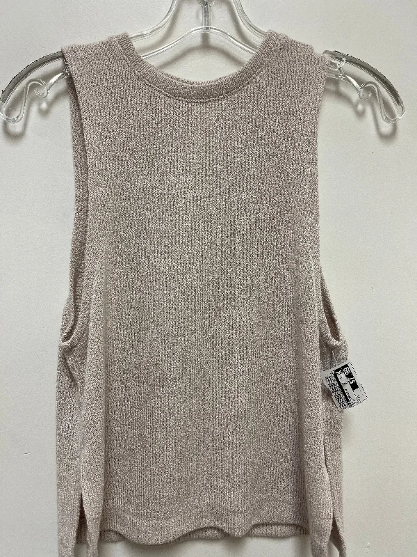 women's tops with unique designsTop Sleeveless By H&m In Cream, Size: Xs