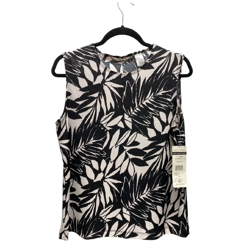 women's tops for those who prefer classic over trendy stylesTop Sleeveless By Laura Ashley In Black & White, Size: M