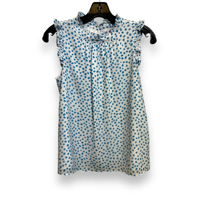 women's tops with asymmetrical designsTop Sleeveless By Lilly Pulitzer In Polkadot Pattern, Size: Xxs