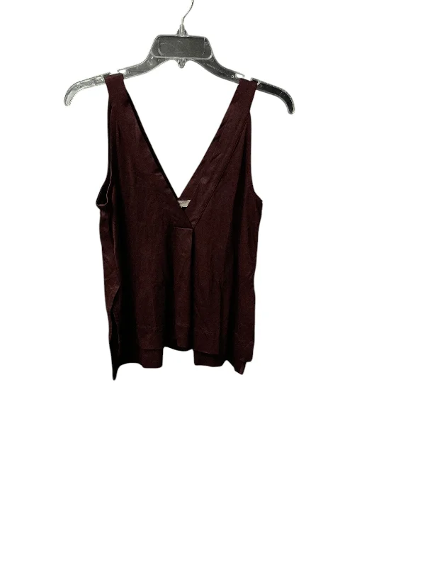 women's tops made from cottonTop Sleeveless By Madewell In Maroon, Size: Xs