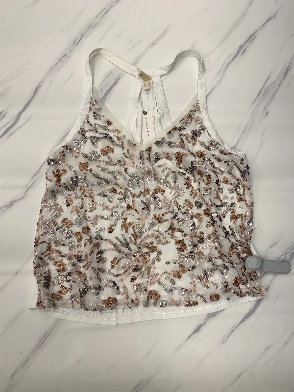 women's tops with floral printsTop Sleeveless By Pilcro In White, Size: S