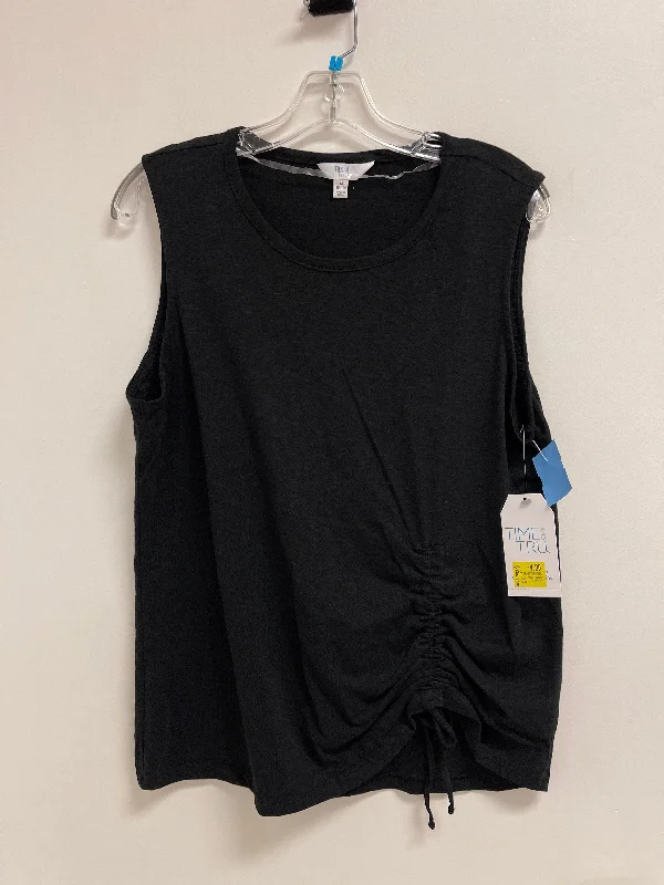 women's tops for those who want to stay cool and chic during warmer weatherTop Sleeveless By Time And Tru In Black, Size: M