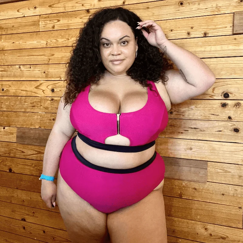 Hasta La Vista Bikini Top - Hot Pink