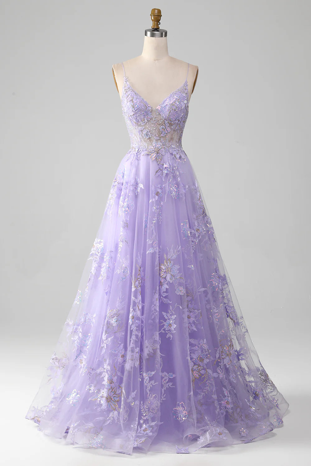 chiffon prom dressesAmzcw Purple A Line Spaghetti Straps Sparkly Prom Dress With Beading