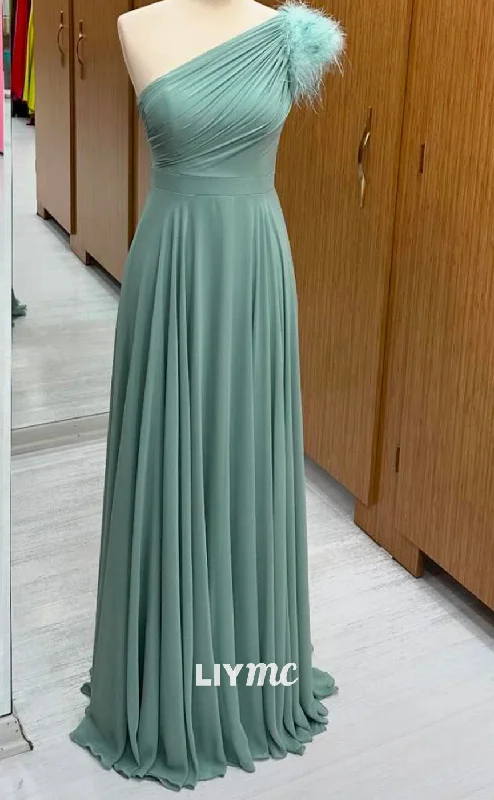 empire waist prom dressesLP2252 - Asymmetrial Sleeveless Feathered Pleated A-Line Cocktail Dress Prom Dress