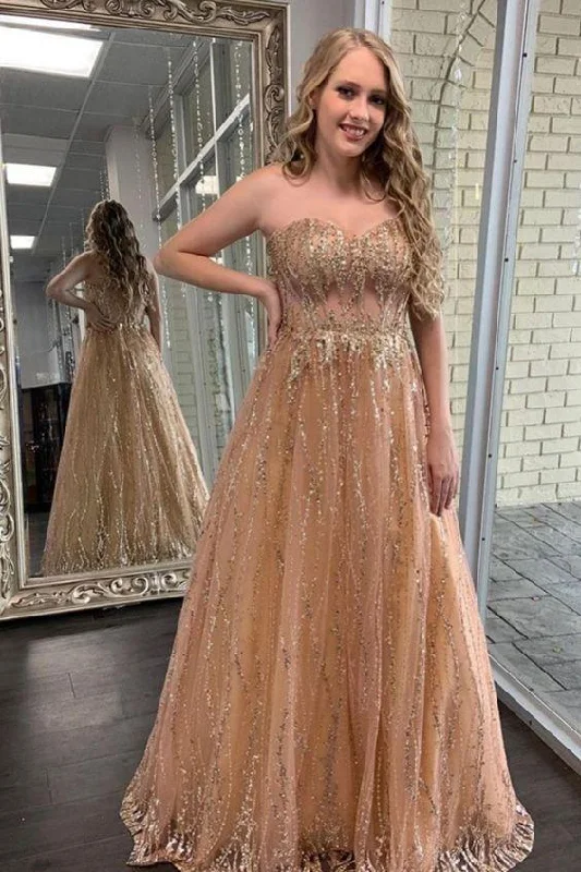 prom dress alterationsNew Design Sequin Shiny Long Prom Dresses A-Line Sweetheart Prom Dresses