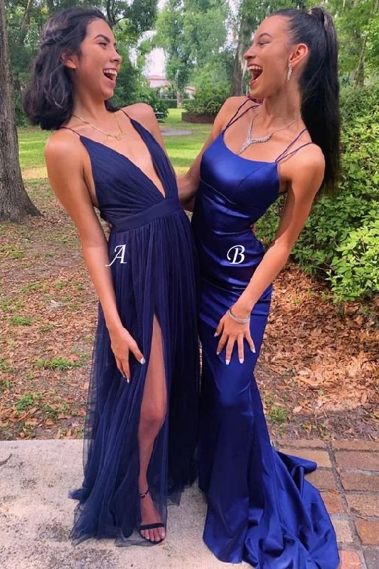 animal print prom dressesRoyal Blue Long Prom Dresses     S1551